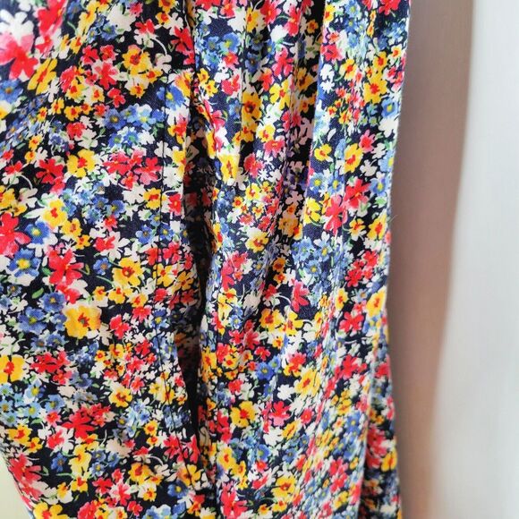 OLD NAVY Ditsy Floral Cami Mini Dress Size XXL Ruffle Smocked Pockets Tie - Picture 7 of 9